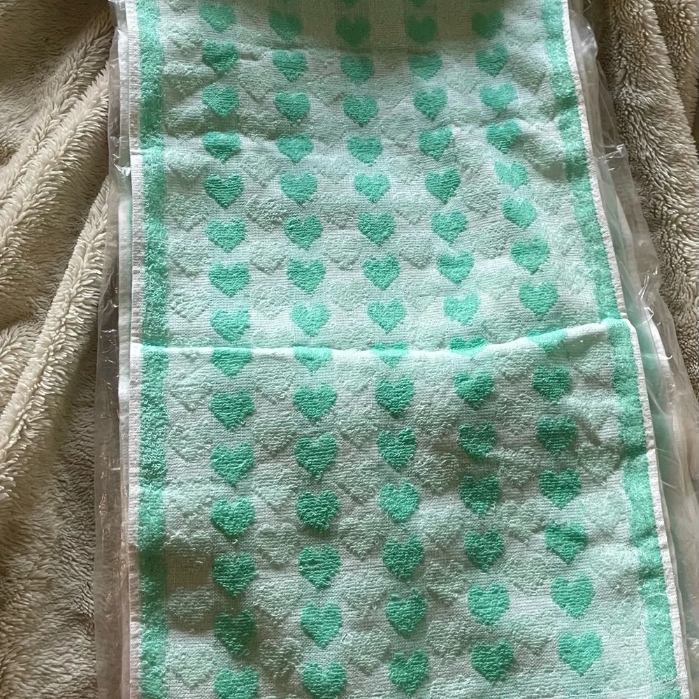 Beautiful NWOT hand towel 13”X30”, set of 12, 3 pink, blue, yellow, and green!